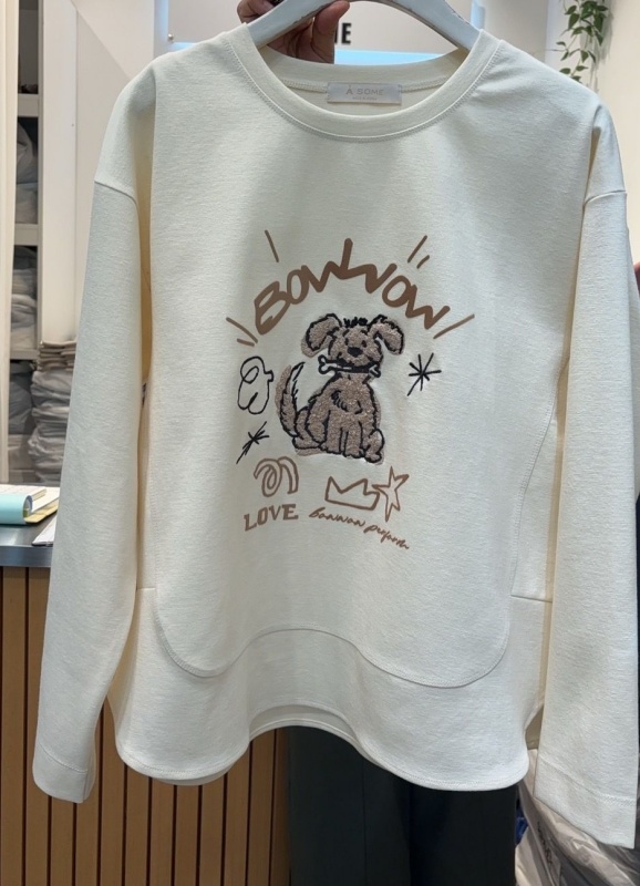 韓 狗狗咬骨頭上衣 2色 size