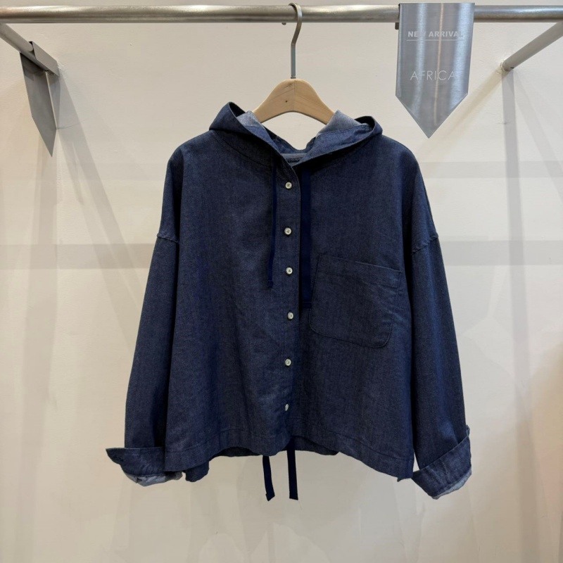 韓 下擺綁帶連帽上衣 2色 size