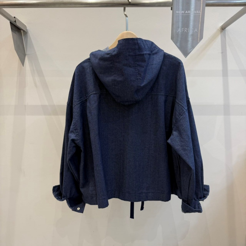 韓 下擺綁帶連帽上衣 2色 size