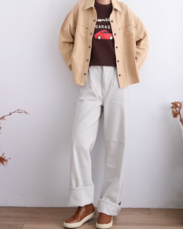 韓 短版素色襯衫 2色 size