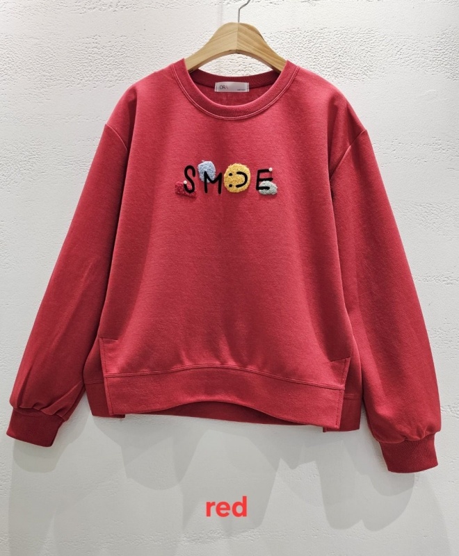 韓 毛毛黃微笑上衣 4色 size