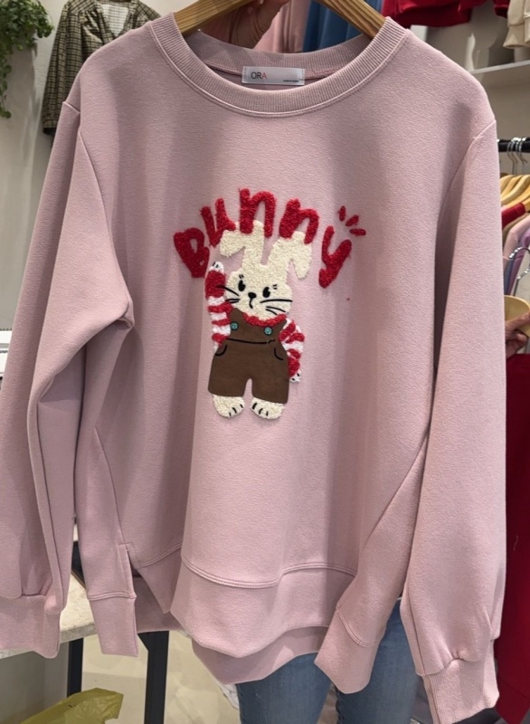 韓 穿條文衣的兔子 3色 size