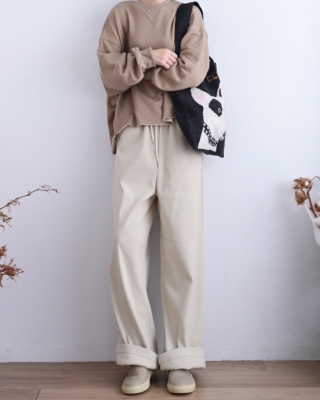 韓 斜車線素色上衣 3色 size