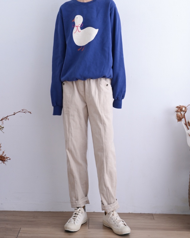 韓 綁蝴蝶結鴨子上衣 2色 size