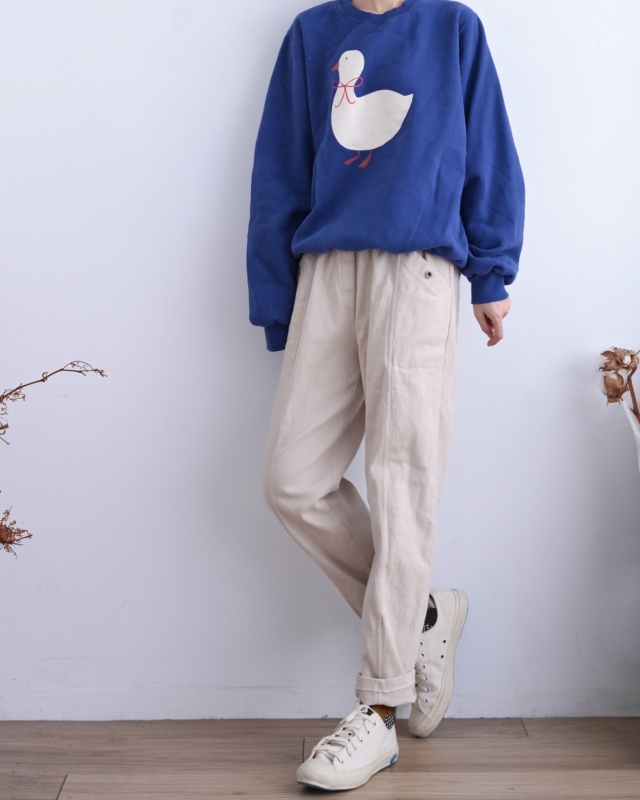 韓 綁蝴蝶結鴨子上衣 2色 size