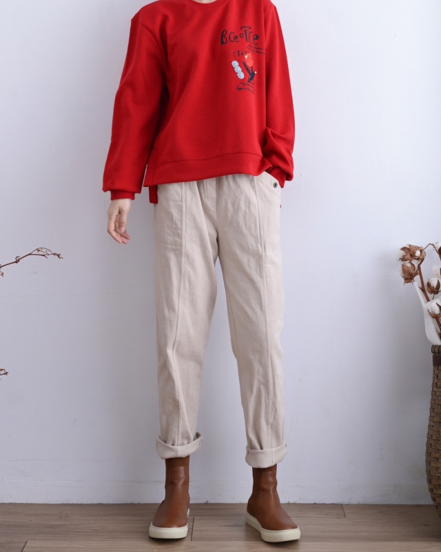 韓 珍珠毛線花上衣 3色 size