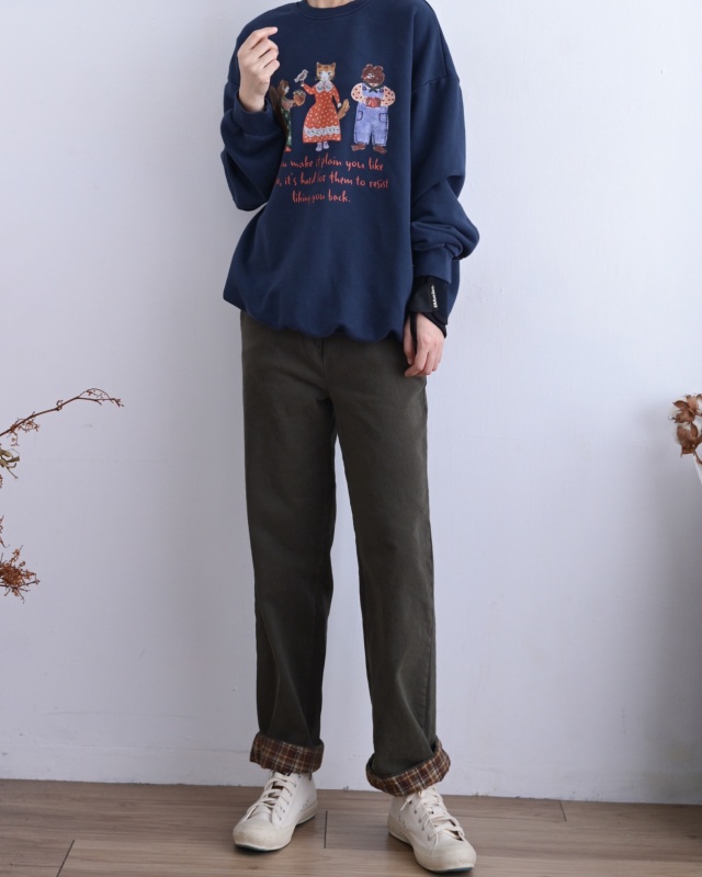 韓 貓女孩與他的森林朋友 2色 size