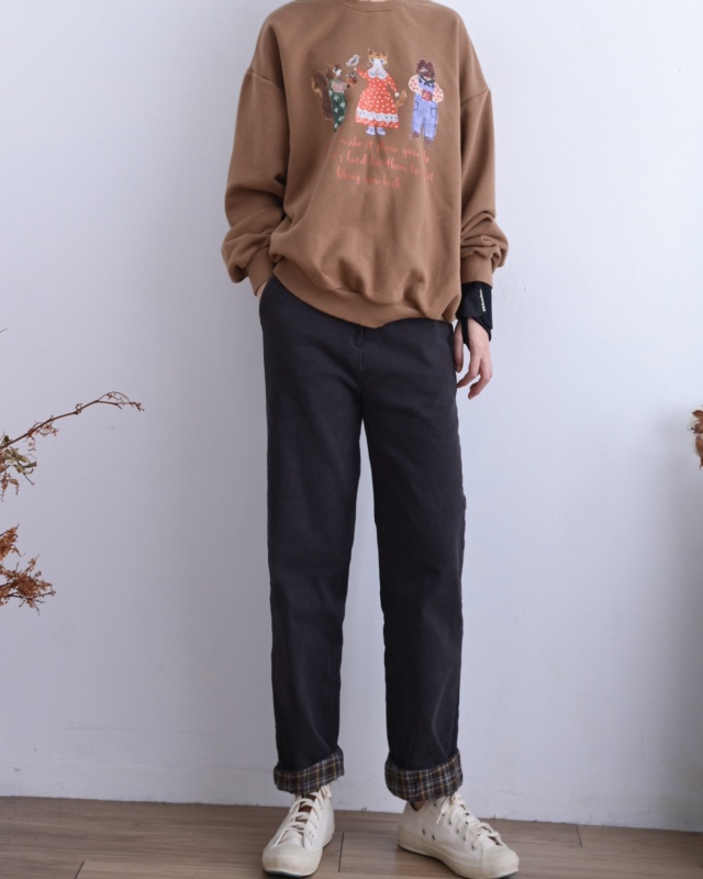 韓 貓女孩與他的森林朋友 2色 size