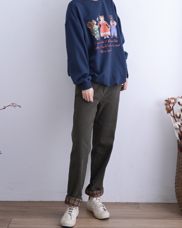 韓 貓女孩與他的森林朋友 2色 size