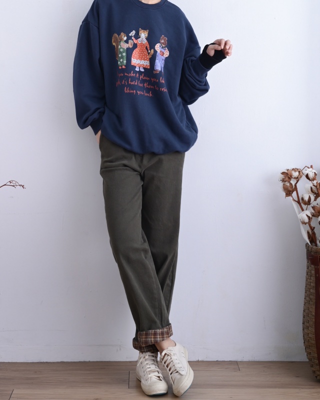 韓 貓女孩與他的森林朋友 2色 size