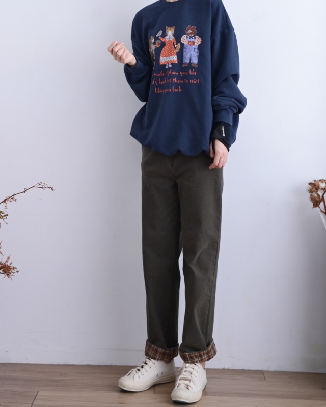 韓 貓女孩與他的森林朋友 2色 size