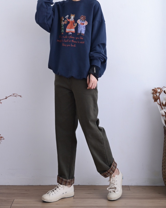 韓 貓女孩與他的森林朋友 2色 size