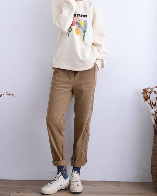 韓 手繪感三朵花上衣 3色 size