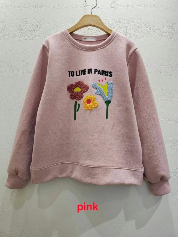 韓 手繪感三朵花上衣 3色 size