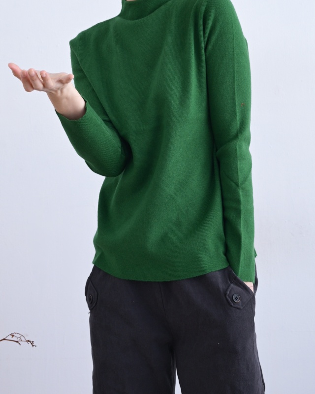 韓 小半領素上衣 4色 size