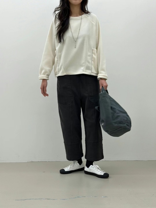 韓 白縫線口袋上衣 3色 size