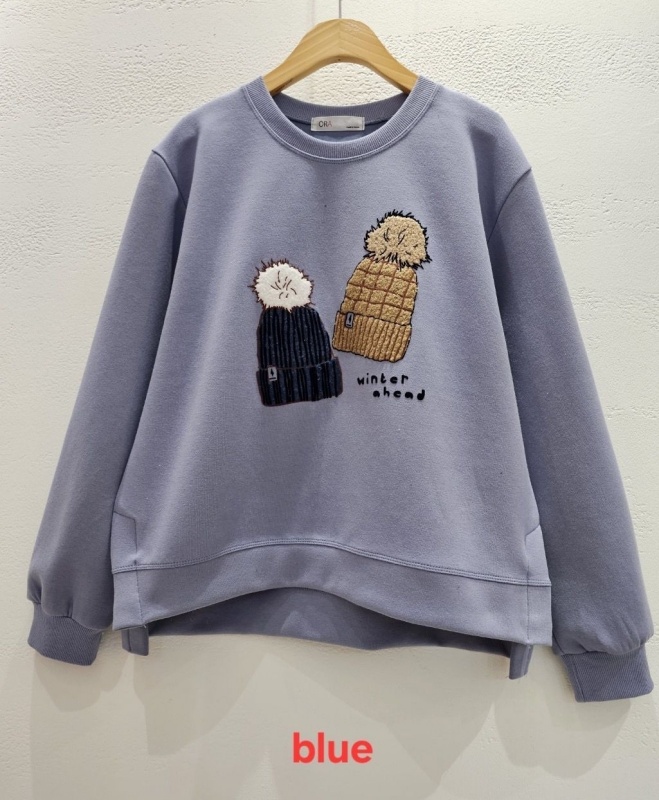韓 兩頂帽上衣 3色 size