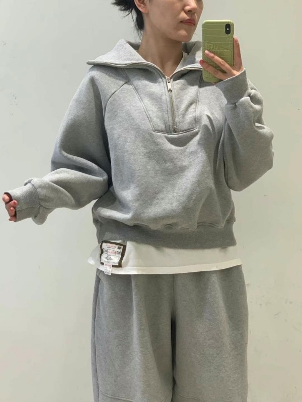 韓 拉鍊小立領上衣 3色 size