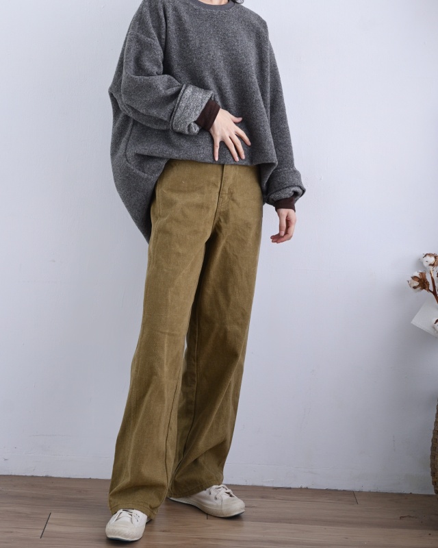 韓 圓領素色上衣 2色 size