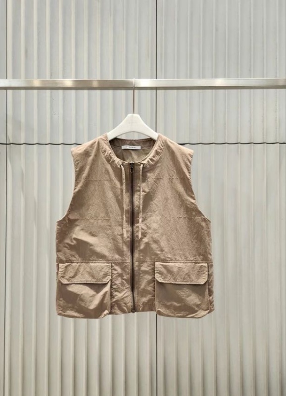 韓 圓領拉鍊背心 3色 size