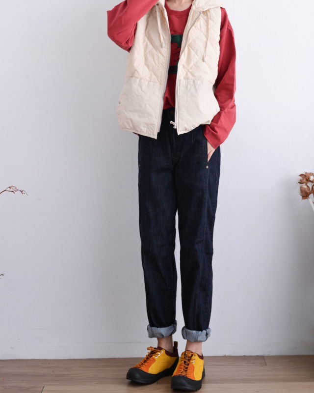 韓 壓格連帽背心 2色 size