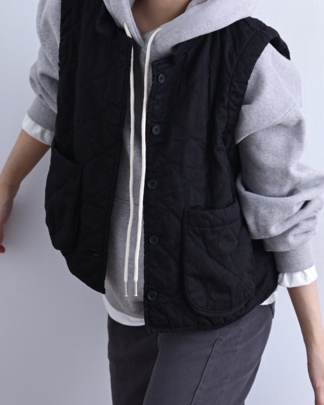 韓 小扣壓格背心 2色 size