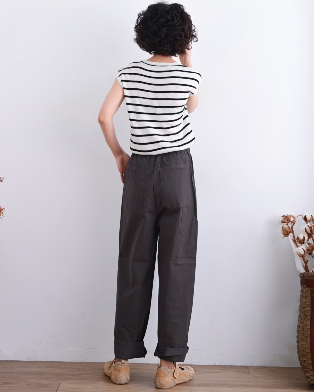 韓 後腰鬆緊休閒褲 3色 size