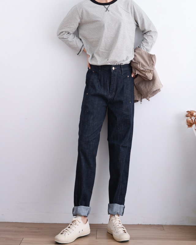 韓 直口袋牛仔休閒褲 size