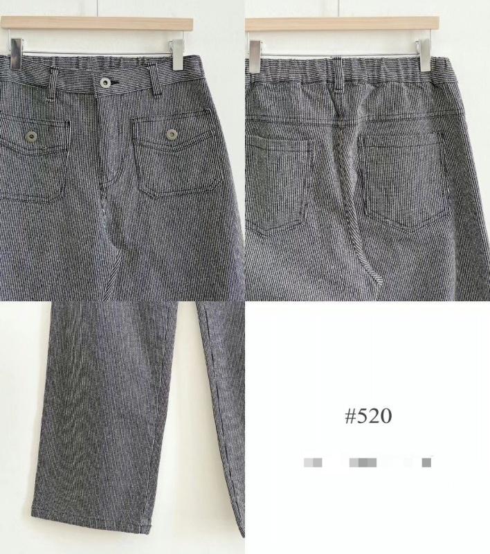 韓 細條小口袋長褲 size