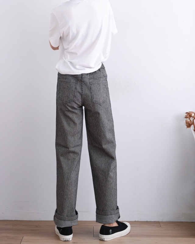 韓 細條小口袋長褲 size