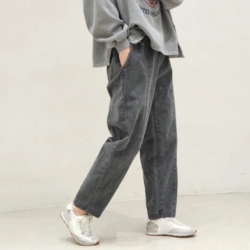 韓 洗舊刷色休閒褲 4色 size