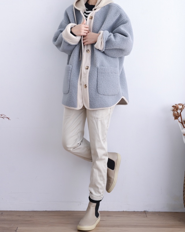 韓 口袋小黑釦休閒褲 3色  size