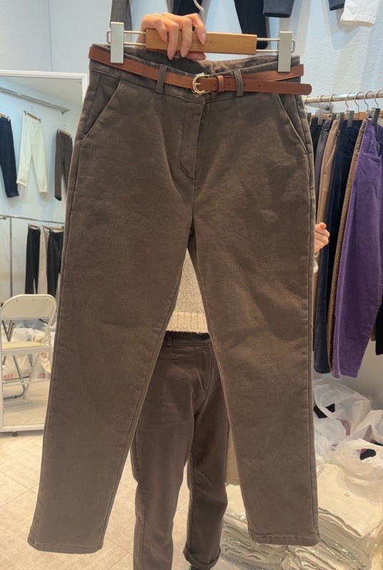 韓 附腰帶合身長褲 3色 size