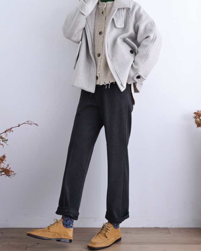 韓 斜口袋毛料褲 2色 size