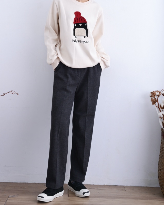 韓 斜口袋毛料褲 2色 size