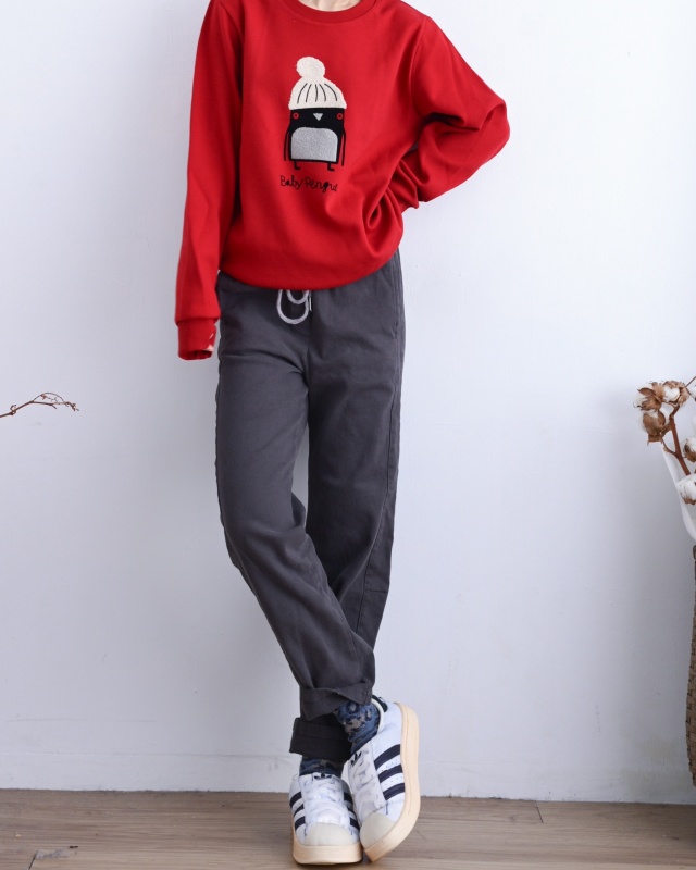 韓 綁帶素色休閒褲 2色 size