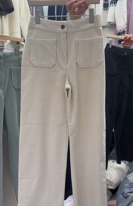 韓 雙口袋條絨長褲 3色 size