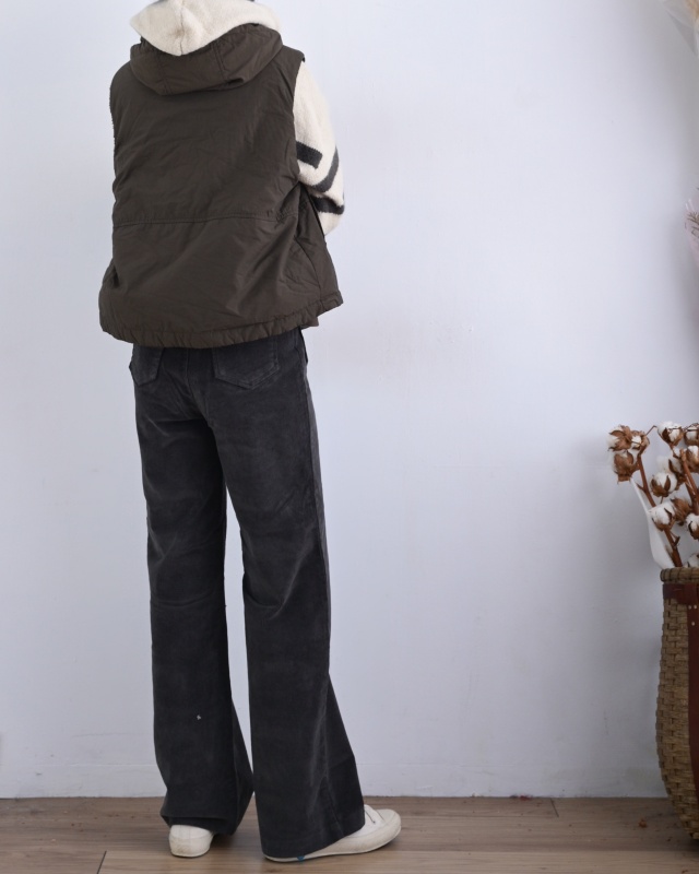 韓 雙口袋條絨長褲 3色 size