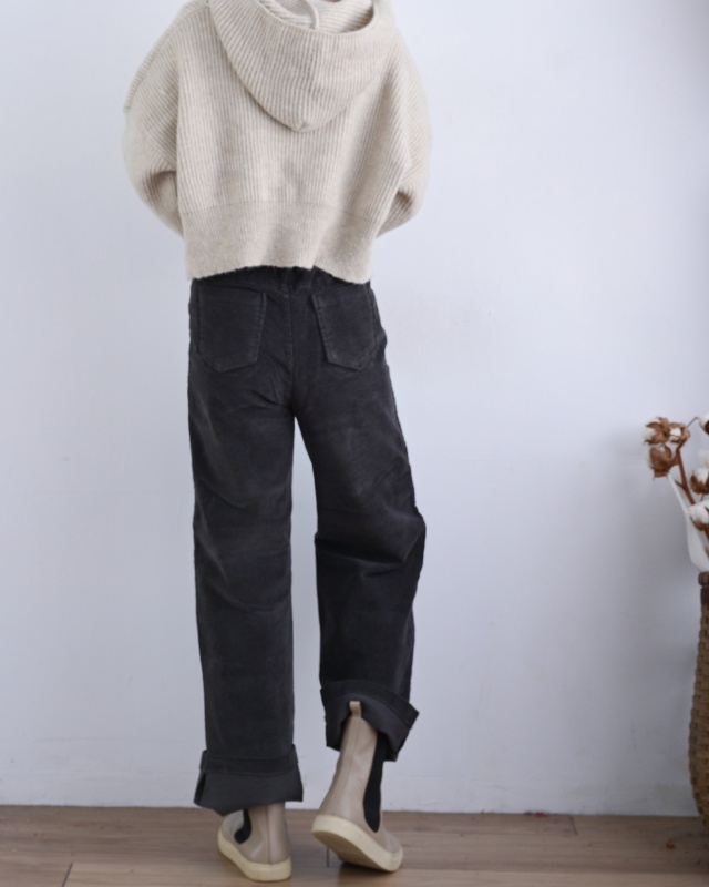 韓 雙口袋條絨長褲 3色 size