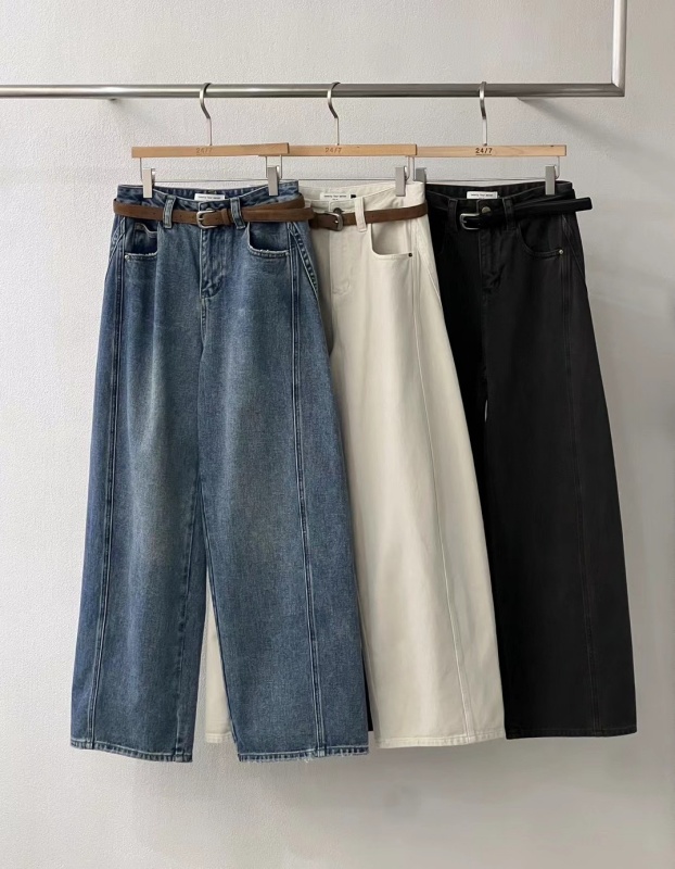 韓 附腰帶牛仔褲 3色 size