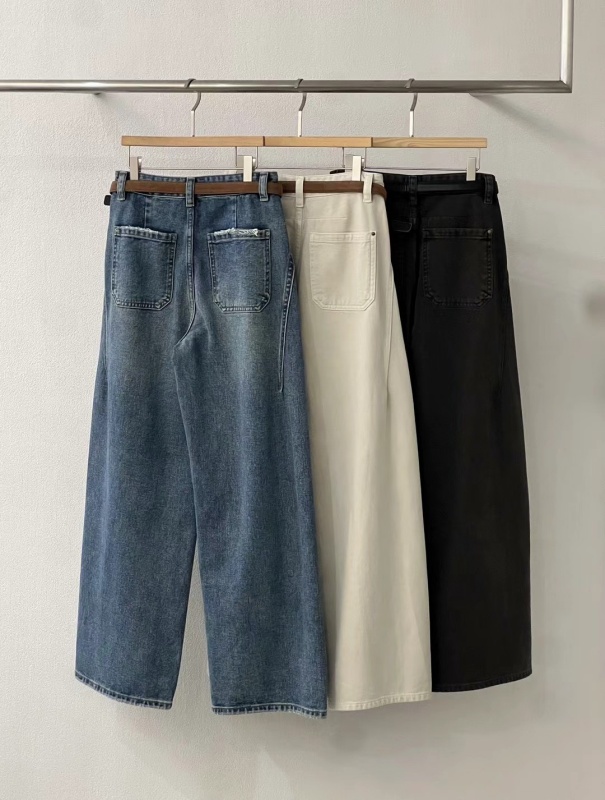 韓 附腰帶牛仔褲 3色 size