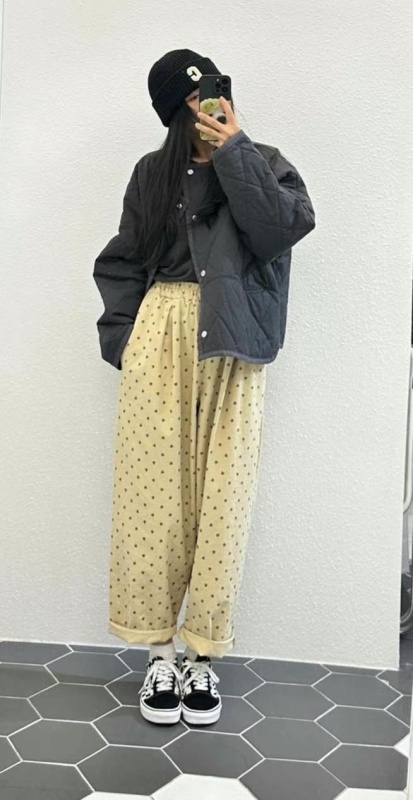 韓 小蜜蜂寬褲 3色 size