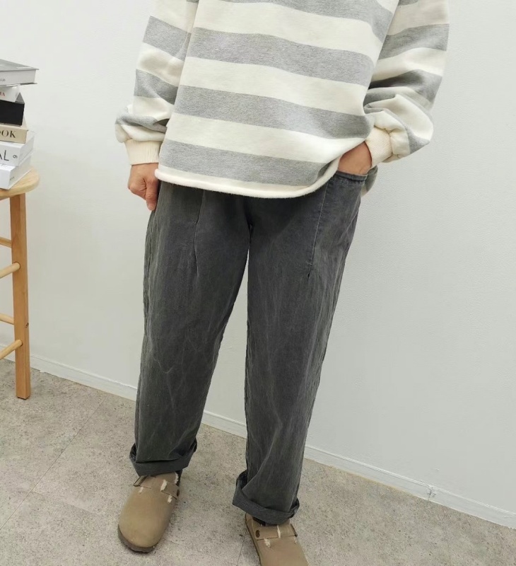 韓 短車線休閒褲 4色