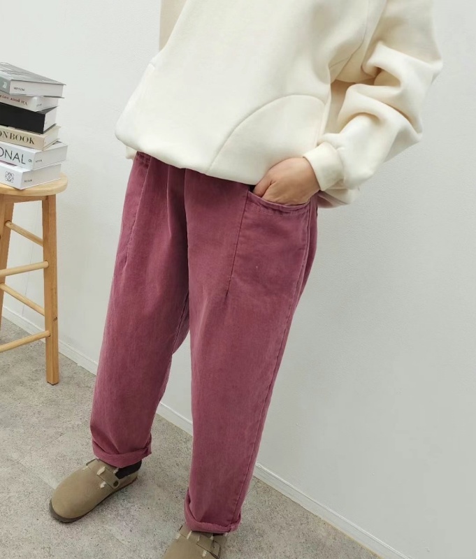 韓 短車線休閒褲 4色
