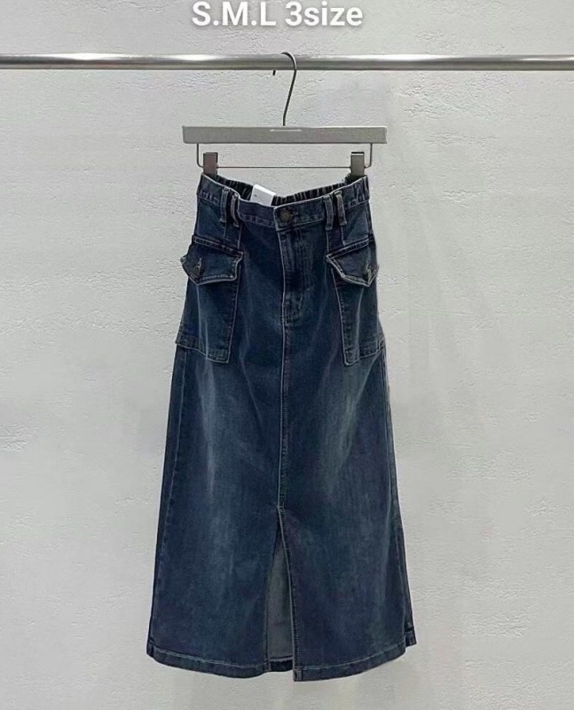 韓 雙口袋牛仔裙 size