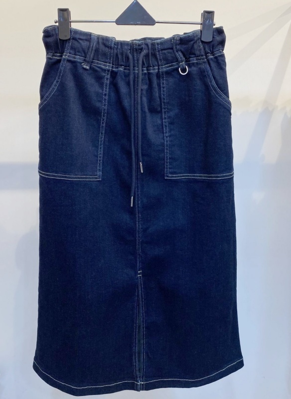 韓 牛仔小環長裙 size