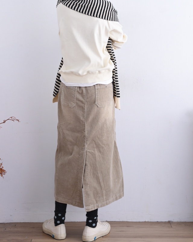 韓 燈心絨八分長裙 3色 size