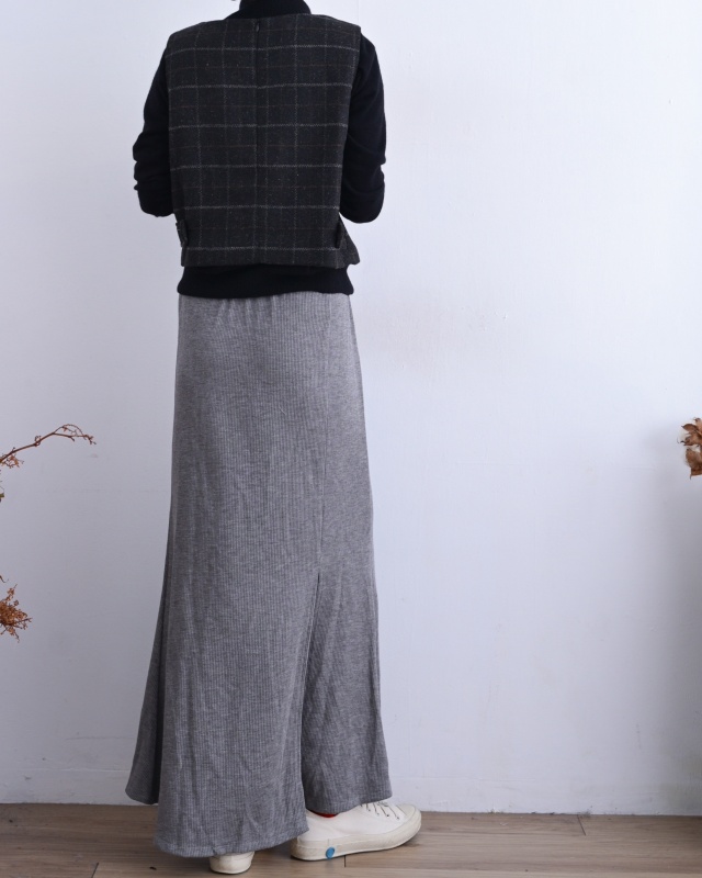 韓 開岔羅文長裙 3色 size
