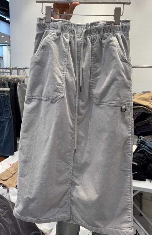 韓 綁袋細絨八分裙 3色 size