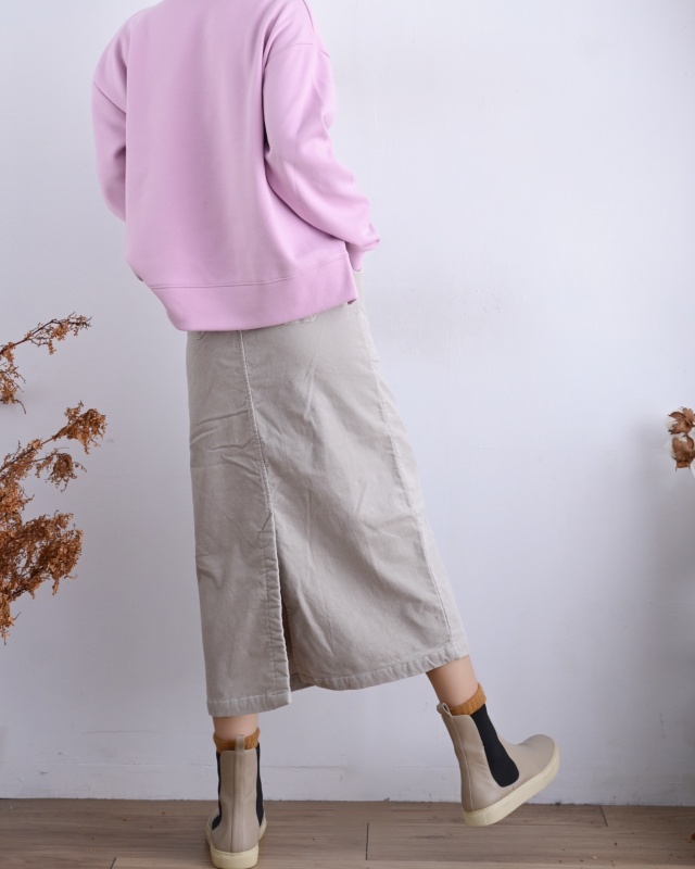 韓 綁袋細絨八分裙 3色 size